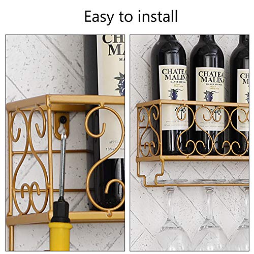 Soporte metálico para botellas y copas negro miniatura 5