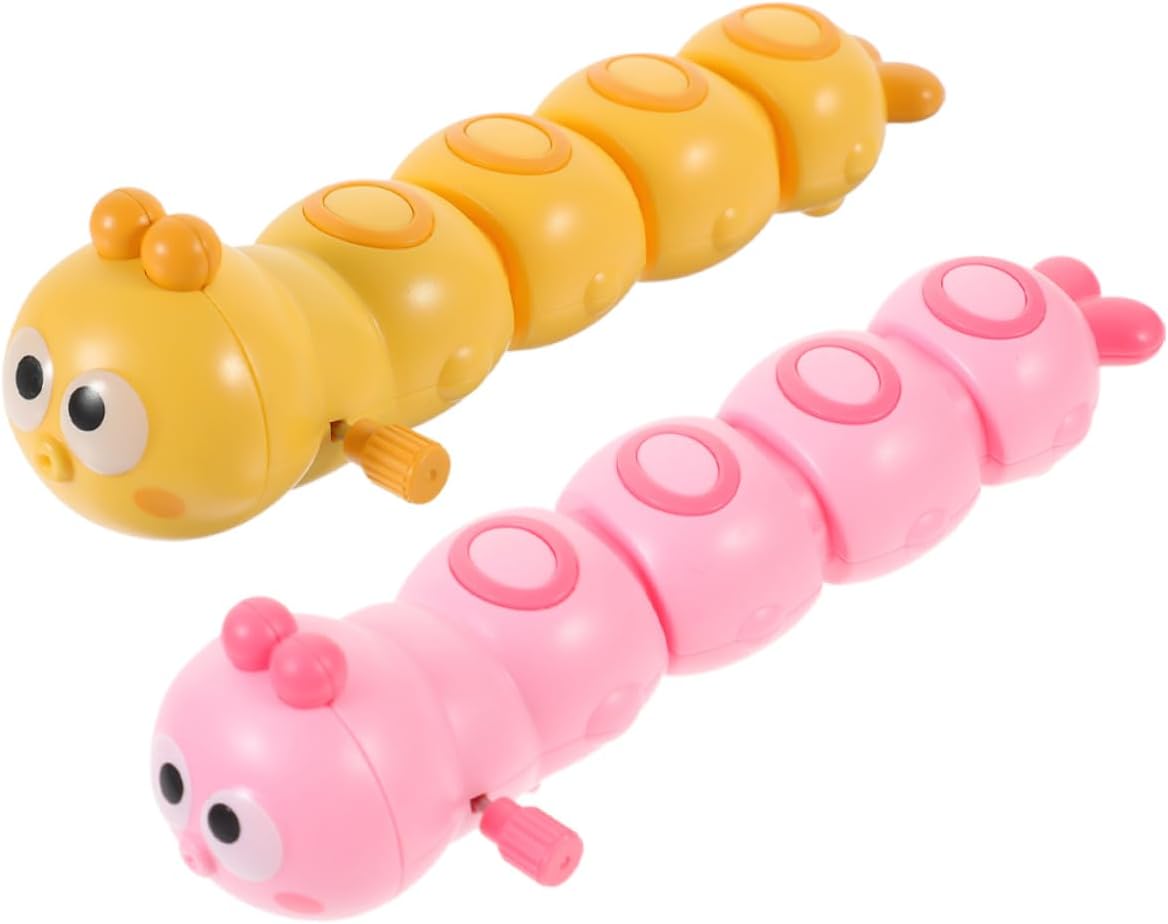 Milisten 2Pcs Decorative Clockwork Caterpillar Funny Wind Up for and Engaging Party Favors for Classroom Prizes and Present Fillers