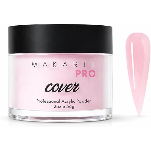 MakarttPro Acrylic Powder – Durable, Long-Lasting, Easy-Apply Formula for Nail Extensions, Overlays, Sculpting & Nail Art – 56g/2oz – Rose Petal, Perfect for Pros and At-Home Use