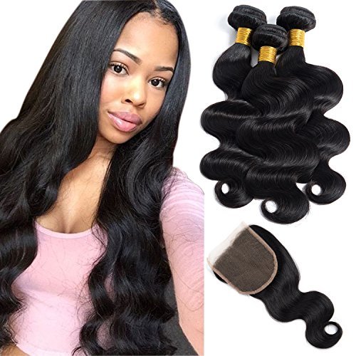 Brazilian Body Wave 3 Bundles Virgin Hair 100% Unprocessed Human Hair Remy Hair Bundles Body Wave Brazilian Hair Natural Color 300g By Originea (12/14/16 Inch)