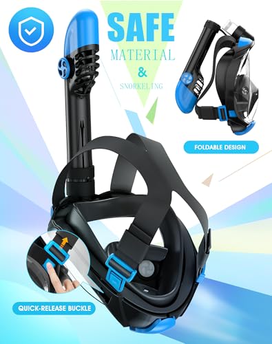 image for Greatever G2 Full Face Snorkel Mask with Latest Dry Top System,Foldabl