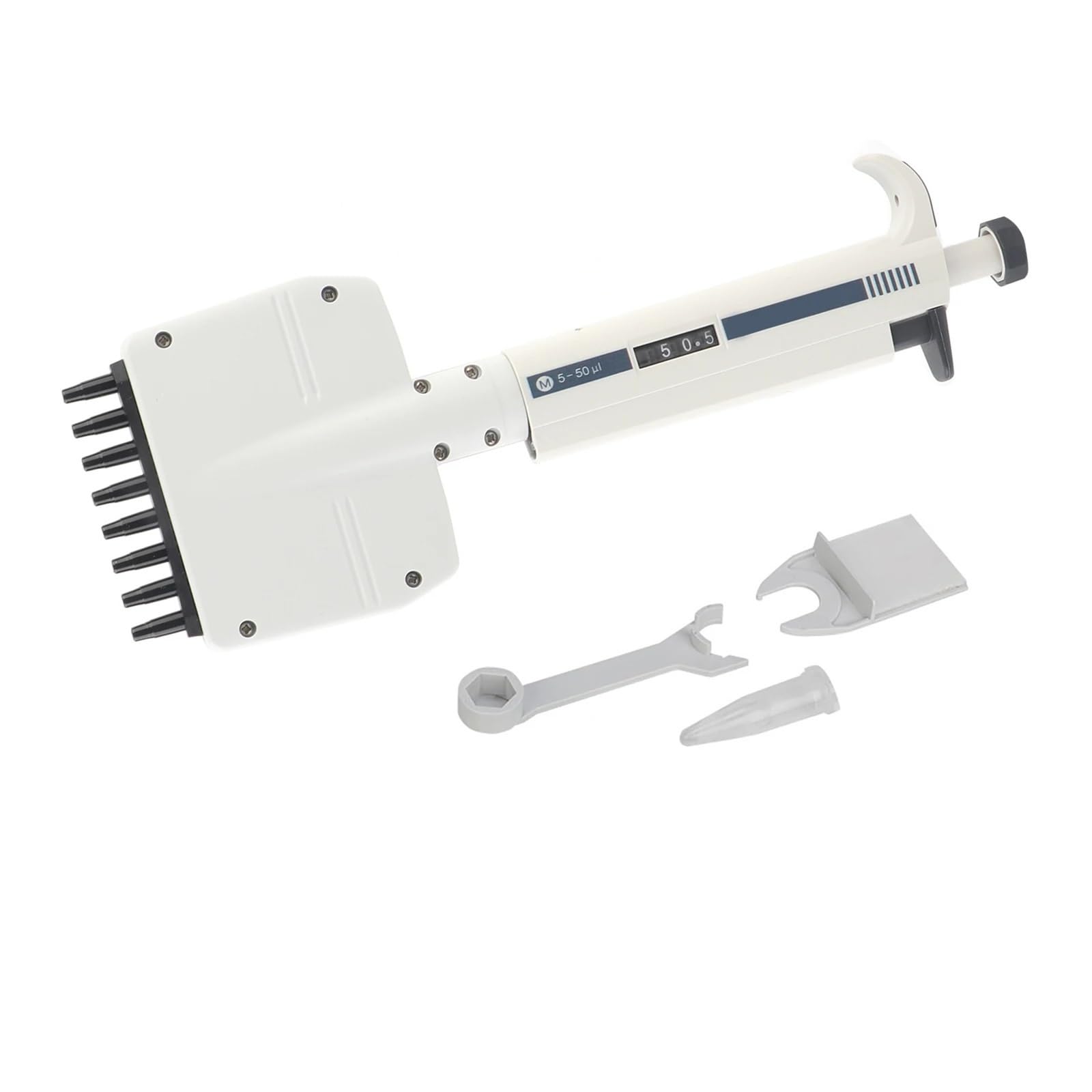 Pipette, 8-Kanal 5-50 μl Variables Volumen Manuell einstellbare Pipette Pipette Laborwerkzeug Pipette Pipette Pipette