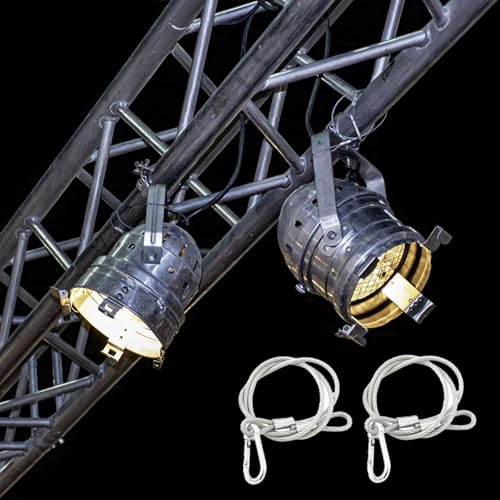 Yueser 4 Piezas Cables de Seguridad de Acero Inoxidable, 4mm*8cm Cable de Seguridad Candado de Cable Cable Acero para Colgar DJ Luz de Escenario Bicicleta - imagen 6