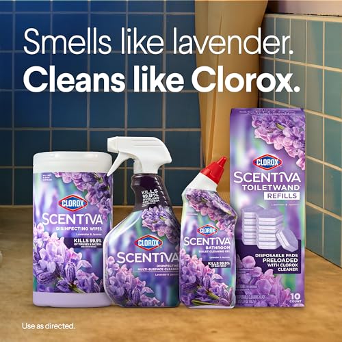 Clorox Scentiva ToiletWand Refills Value Pack, Lavender and Jasmine, 20 Ct. | Disposable Toilet Brush Scrubbing Pads, Eliminates Hard Water and Lime Stains 2X Faster than Using a Manual Brush - image 9