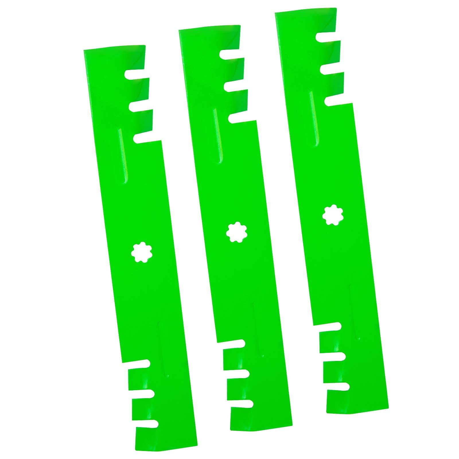 SCBHWJ 3 pcs AM141035 GX21784 GX21786 GY20852 Lawn Razor Mower Blade Set for John Deere 145 155C 48 Inch Deck GY20852 AM141035 GX21784 GY20852 Toothed Mulching