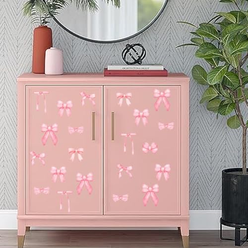 Pegatinas de pared moño rosa 56 piezas miniatura 6