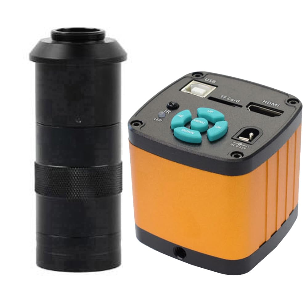 Cámara microscópica Trinocular 4K, 48MP, HD, Industrial, Digital, HDMI, USB, reparación electrónica y Lente de Montaje en C 100X para microscopios estéreo
