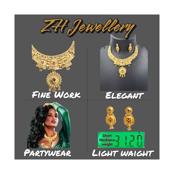 Z HOUSE Handcrafted Gold-Plated Jewellery Set for Women and girls - Image 4