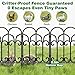 AMAGABELI GARDEN & HOME 10 Panels 22in(H)×10ft(L) Decorative Garden Fences and Borders for Dogs No Dig Metal Fence Panels Garden Edging Border Fence for Animal Barrier Fencing for Flower Beds Yard