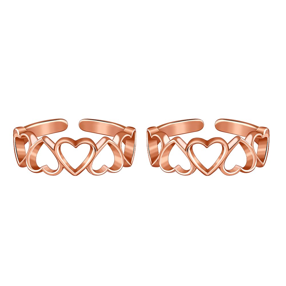 giva 925 Silver Rose Gold Ridam Toe Rings|Toe Rings for Women and Girls |With Certificate of Authenticity and 925 Stamp |6 Month Warranty-picture-14