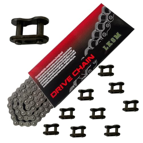 LKSM 420 Motorcycle Chain 132 Links with 10 Connecting Master Link for 50 70 90 110 125cc SSR TaoTao Coolster Apollo Baja Kazuma Chinese ATV