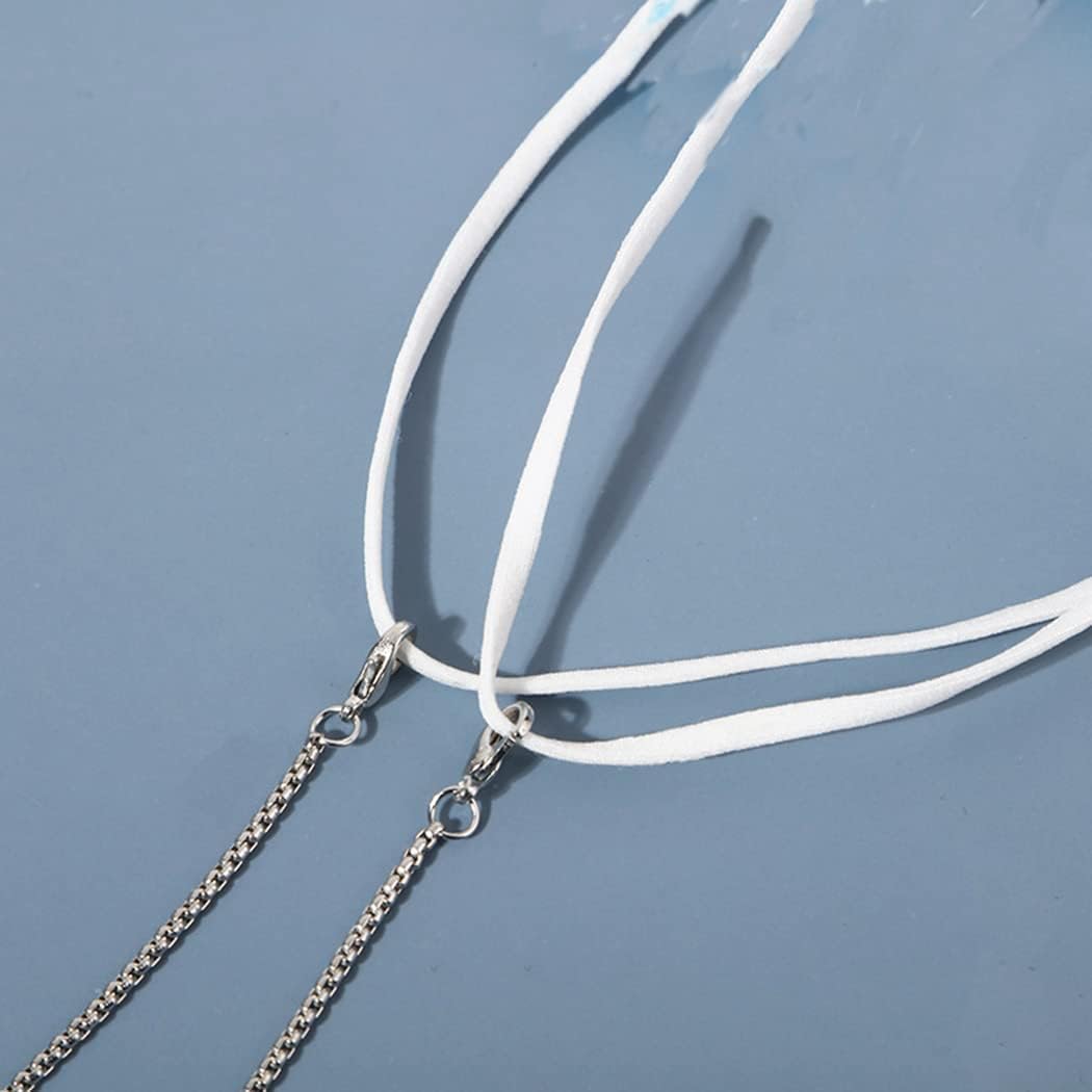 2PCS Eyeglass Chains Strap Holder Alloy Sunglass Chain Reading Glass Cords Lanyard Metal Glass Necklace Chain Sunglass Retainer Strap with Adjustment Buckle – Gold + Silver