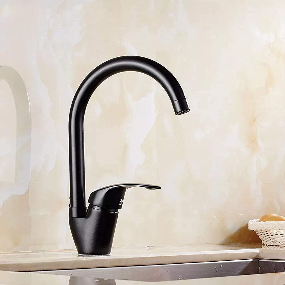 Robinet de cuisine blanc rotatif pour un nettoyage facile de l'évier