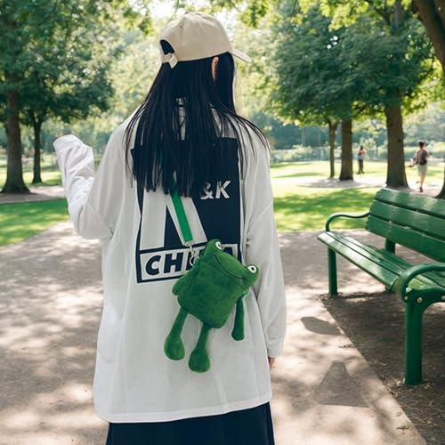 Crossbody Bag for Women, Plush Frog Crossbody Bag with Adjustable Strap, Cute Shoulder Purse for Girls3