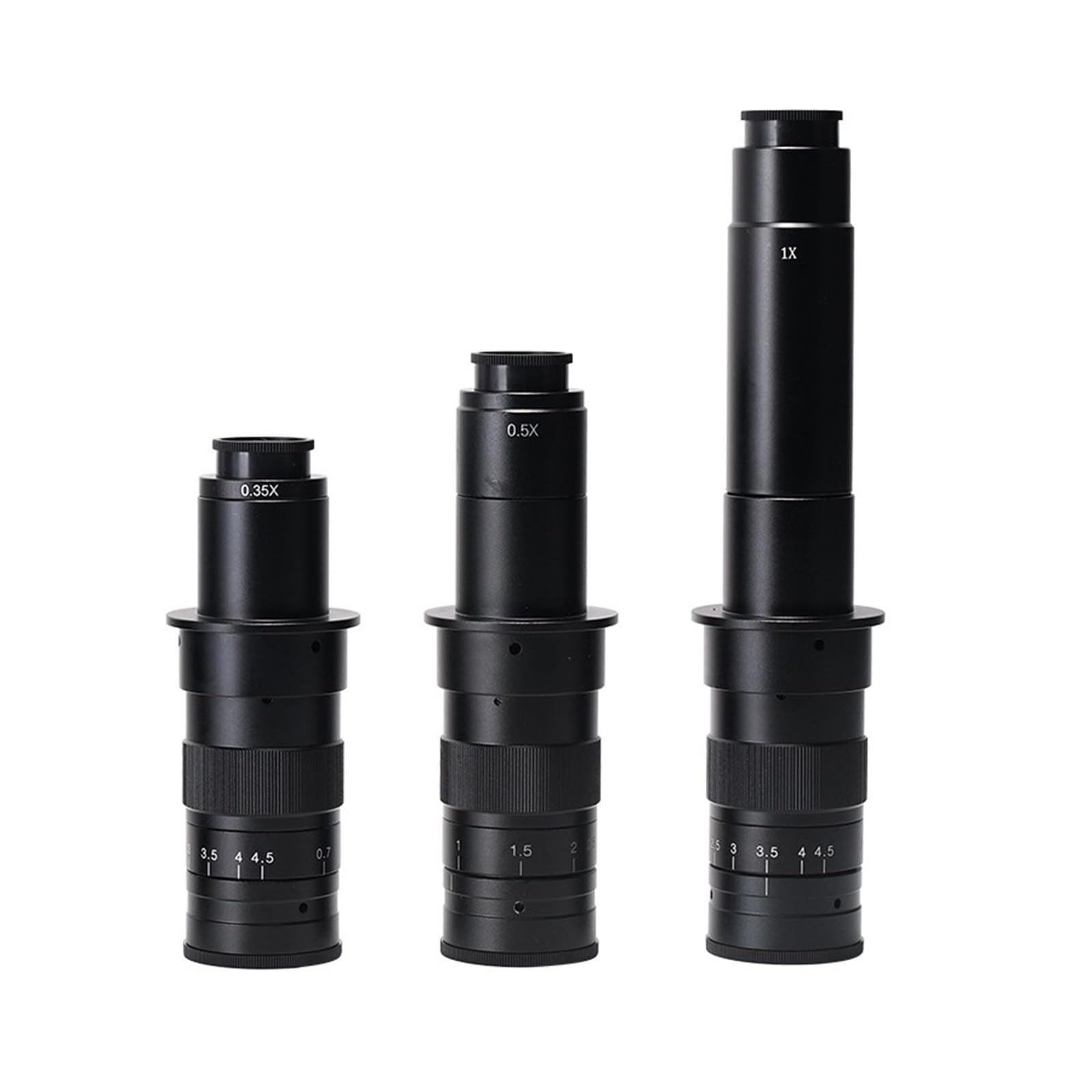 Mikroskop-Objektiv, C-Mount-Zoomobjektiv, Industriekameraobjektiv, 0,7–4,5-fache Vergrößerung, Legierungsbau, für Videoinspektion, Leiterplatte, Schmuck