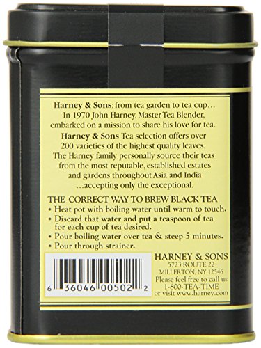 Harney & Sons Black Earl Grey Loose Leaf Tea, 4 Ounce & Paris Loose Tea In 4 Oz Tin, Fruity Black Tea With Caramel, Bergamot And Vanilla Flavors #TOP3
