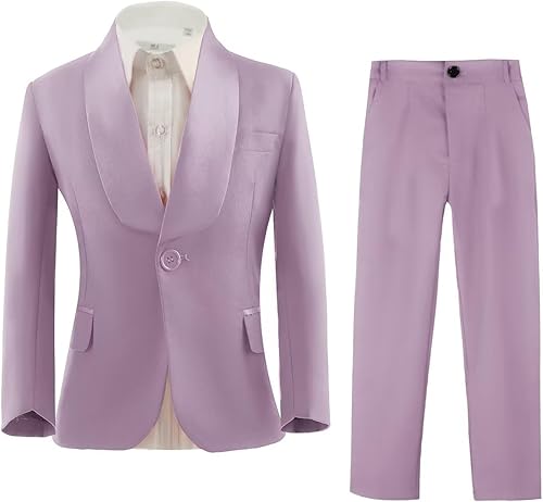 Miniatura 8 de Conjunto de traje formal de 2 piezas para niños pequeños, traje formal de esmoquin, traje de traje para niños, chaqueta y pantalones