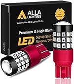 Alla Lighting 7440 7443 LED Brake Stop, Tail, Turn Signal Lights Bulbs, Red T20 Wedge 7444 7440LL 7443LL W21W Super Bright 39-SMD High Power 2835 Chipsets