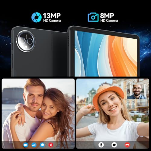Image of Android 14 Tablet 2025 11 Inch Tablets, 128GB+16(8+8 Expand)GB /512GB Expandable, Dual 4G Cellular with Octa-Core Processor, 2 in 1 Tablet with Keyboard, 21MP Camera /8000mAh Battery /GPS /5G WiFi