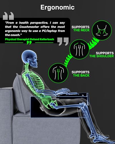 Image of Couchmaster CYBOT - Ergonomic Lap Desk for Notebooks or Wireless Equipment, Including Pillows, Mousepad