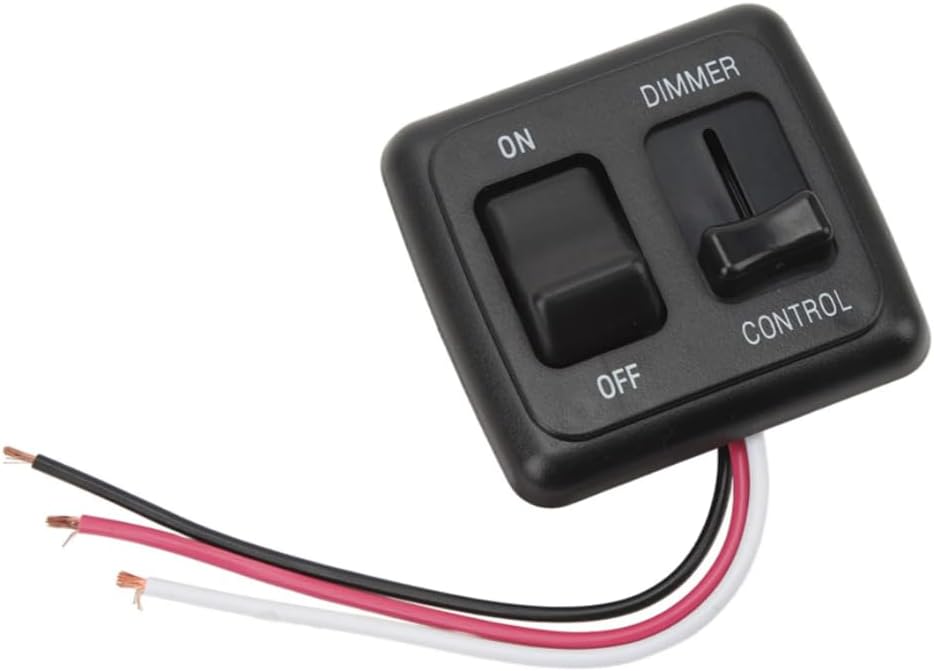 UZQFSGXA 12V DC Toggle Switch with High Side Dimmer Control for LED Halogen Incandescent RV Car Truck Strip Dimmer Control Switch