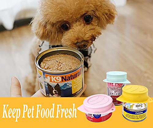 3 Pack Dog Cat Food Can Lids - Silicone Stretch Lids Covers For Pet Food Cans, Reusable Universal Size Fit Medium And Large Size Cans #TOP1