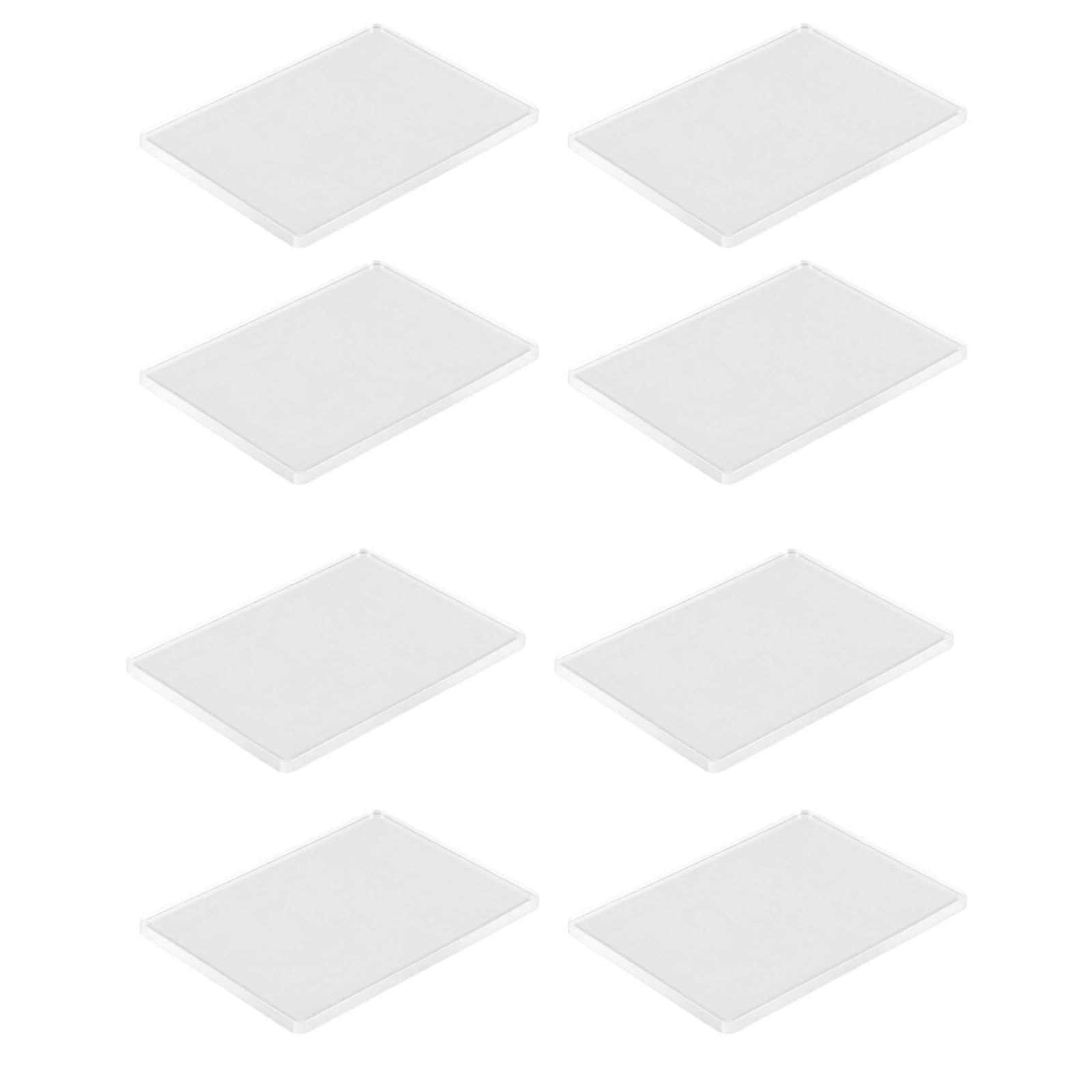 Kangnice 8Pcs Washable Silicone Gel Printing Plate for Scrapbooking Card Making Stamping and Embossing on Paper Wood Fabric Washable Printing Block