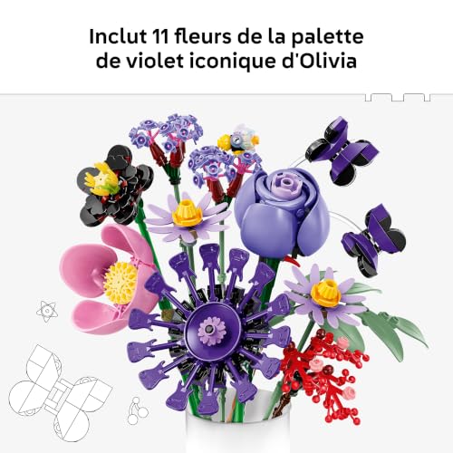 LEGO Botanicals et Editions Bouquet de Fleurs d’Olivia Rodrigo - 11 Fleurs Artificielles Dont Roses & Marguerites - Décoration de Chambre d'enfant - Idée Cadeau pour Fille ou Fan dès 9 Ans 11507