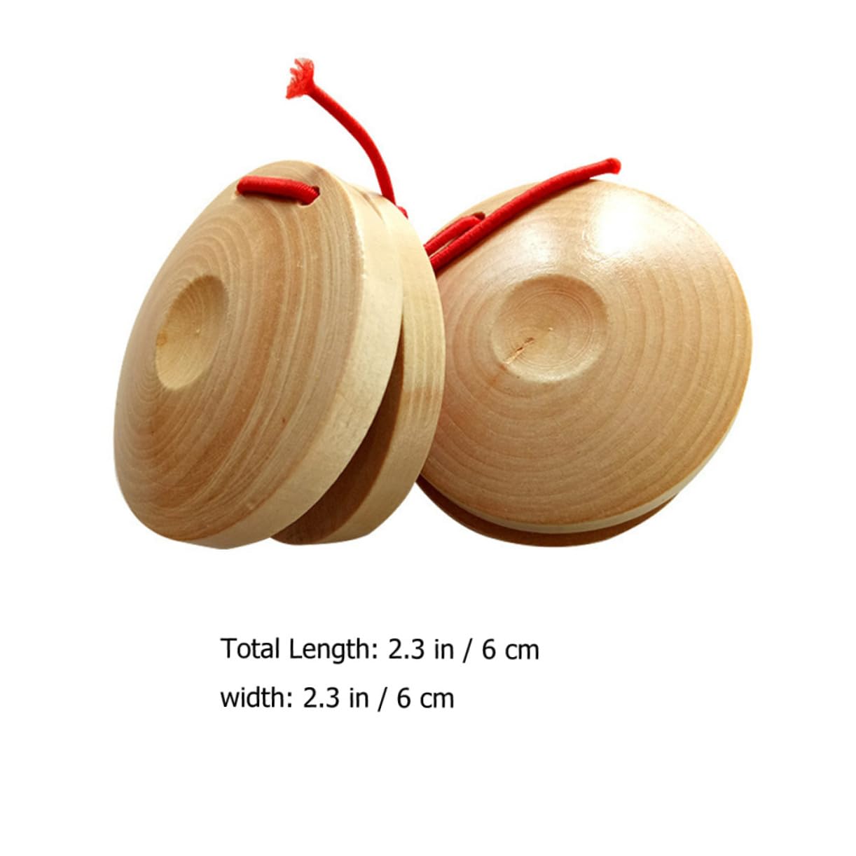 Yardwe 12pcs Wooden Castanets Percussion Instrument for Educational Rhythm Boards Lightweight Design for present for Music Learning and Development