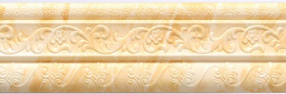 Krawędź tapety Tapeta Border Peel And Stick Tile Pattern Multicolor 8,5 cm x 235 cm Opakowanie 2 szt.(Marble Yellow)