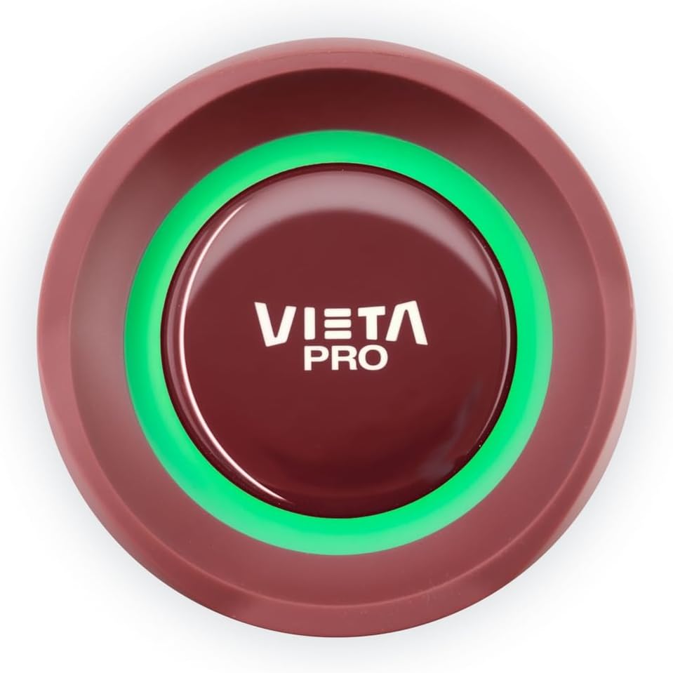 Top view of the Vieta Pro Upper 3 speaker, showing the illuminated Vieta Pro logo.