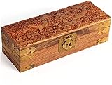 RQPBIJ Vintage Engraved Dragon Wooden Jewelry Box Vintage Jewelry Box Solid Wood Storage Box Vintage Wedding Gift Box