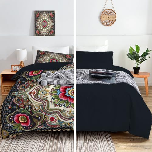 Housse de couette douce en microfibre réversible aux motifs ethniques - 7