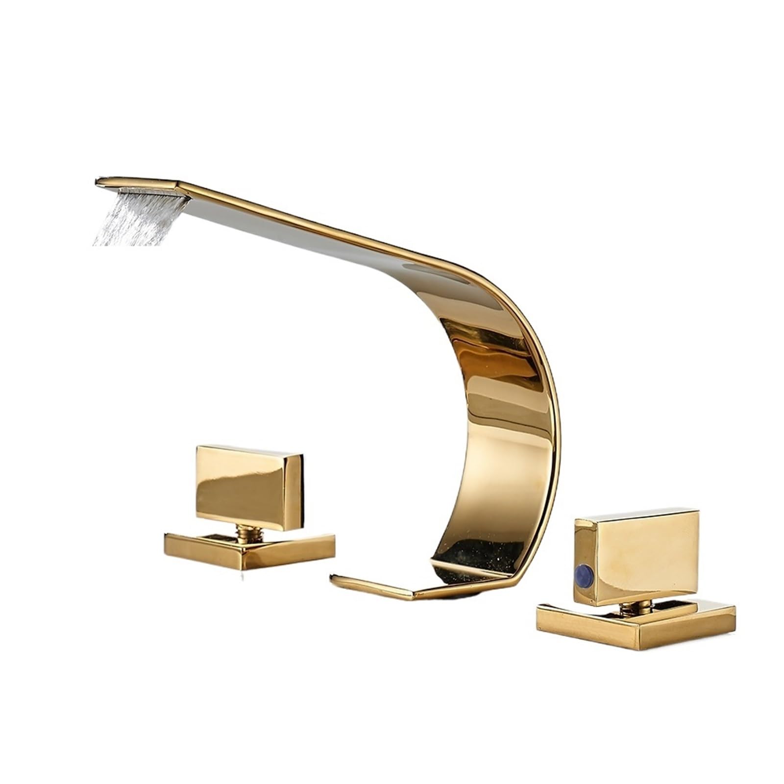 Basin tap Brushed Gold Bathroom Faucets Square Basin Mixer Sink Faucet Gourmet Washbasin Tapware Hot&Cold Water Tap(Color-4)