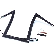 HongK Black 12" Pre wired & drilled Ape Hanger Handlebar 1.5" 32mm Compatible With 2015 Road Glide Pre Drilled