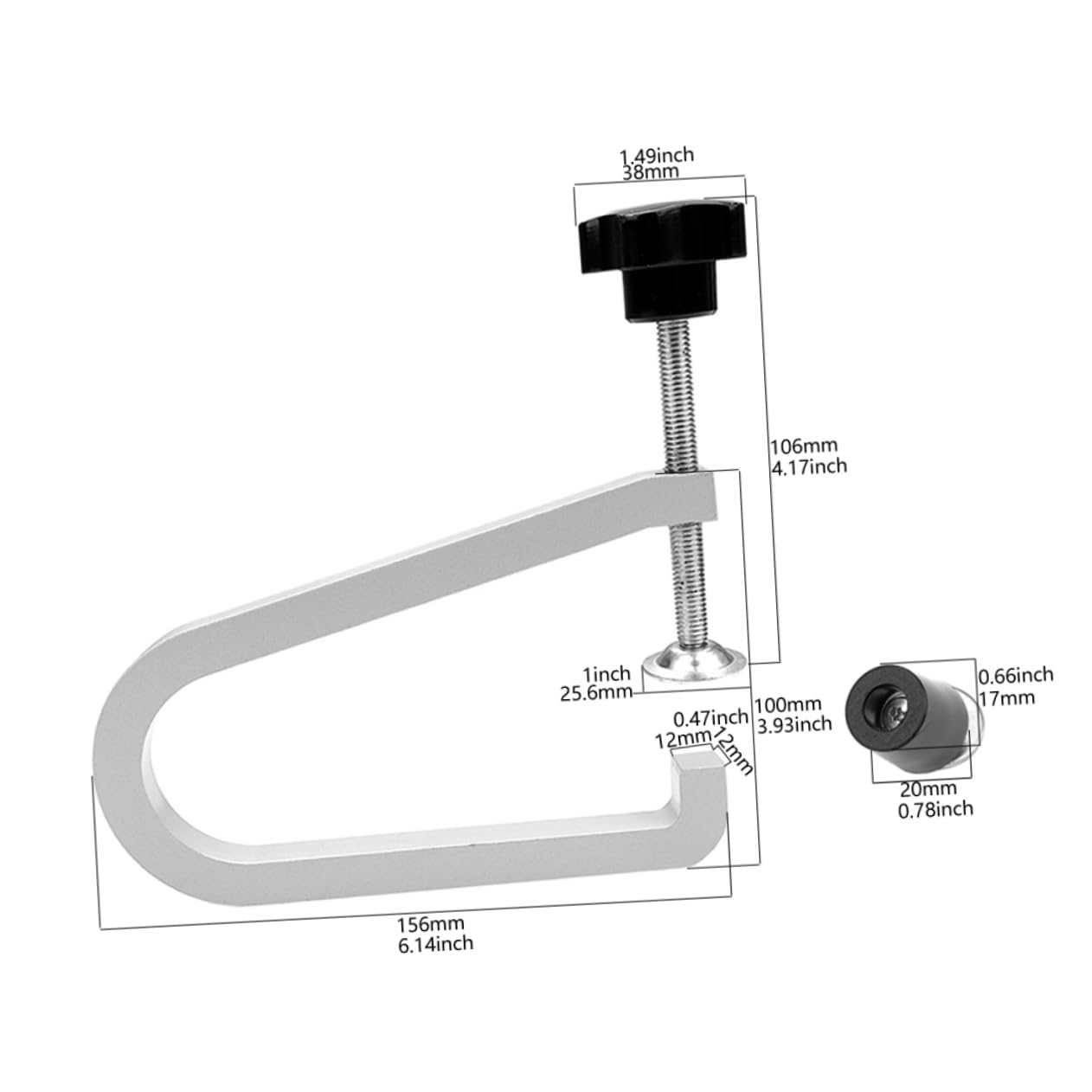 Morsetto per Riparazione Strumenti Musicali Strumento Resistente e Confortevole in Metallo Argento per Ponte Chitarra per Musicisti Professionisti