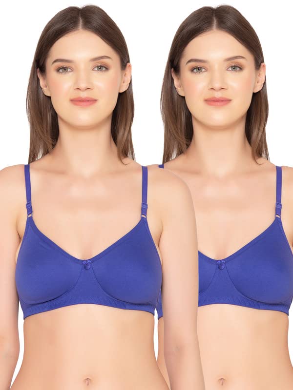Image of Groversons Paris Beauty Women's Pack of 2 Seamless Non-Padded, Non-Wired Bra (COMB09)