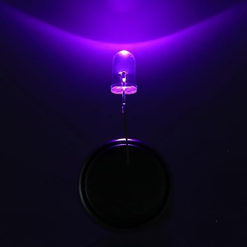 Miniatura 21 de 100 bombillas LED transparentes, diodos de emisión de luz, 0.2 pulgadas (multicolor)