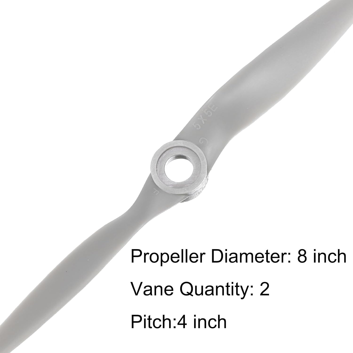MECCANIXITY 6Pcs 8x4 Inch Propeller RC Propellers 2-Vane Blades Props Gray with Adapter Rings for RC Airplane Aircraft Prop Replacement