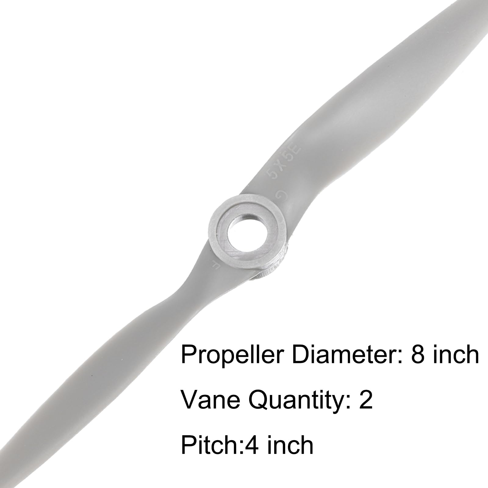 QUARKZMAN 5pz 8x4" Elica RC Eliche 2 Pale Grigie con Ring Adattatori per Sostituzione Elica RC Aeroplano Aereo