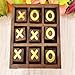 iGOLD Handmade Wooden Tic Tac Toe For Children Adults, With Golden 0 X 6