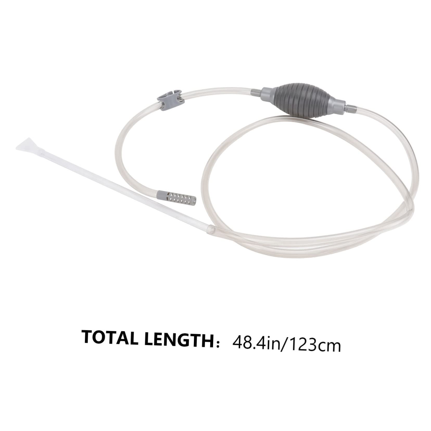 COLLBATH Aquarium Cleaning Tools Set Fish Tank Water Changer Vacuum Gravel and Siphon Tube Grey