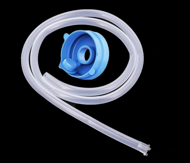 Myvision Replacement Hose & Cap for Electric 5 Gallon Water Dispenser Pump | Contains Food Grade Silicone 5 Gallon Water Bottle Cap ×1 and Food Grade Hose ×1 Extended and Thickened Total Length 2.8 FT