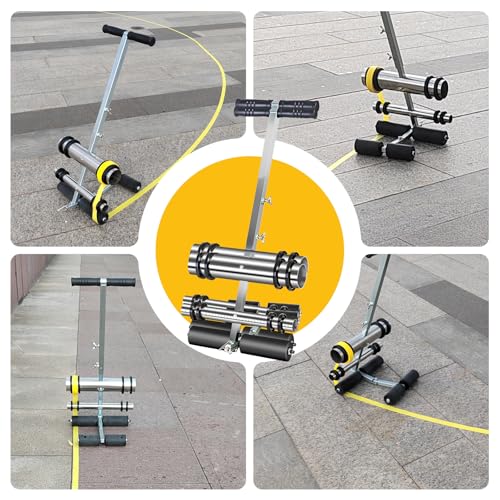 Calcy Ssay Line Striping Machine, with Drawing Circle Kit, Parking Lot Striping Machine for Driveway, Asphalt Or Concrete, Basketball Courts, Pickleball Court, Road Warning by Calcy Ssay - Used condition - Image 7