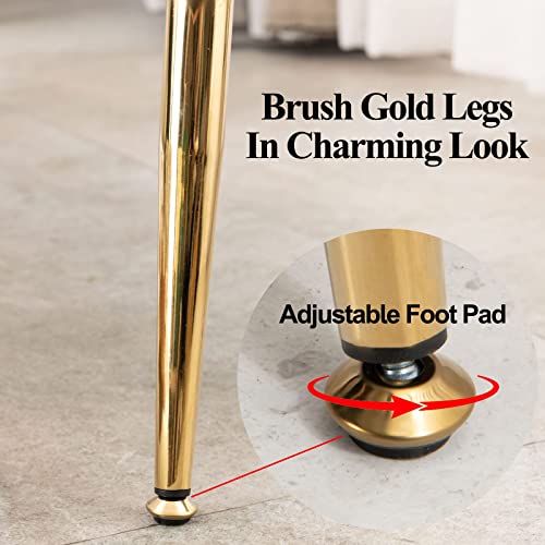 Furnimart Velvet Ottoman Bench Upholstered Tufted Bench With Padded Seat, Footrest Foot Stool With Sturdy Metal Leg, For Bedroom Living Room Dinning Room Entryway #TOP5