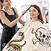 Kigai Old School Tattoo Barber Cape for Men Waterproof Hair Cutting Capes with Snaps Professional Salon Apron for Haircut, Styling, Hairdress