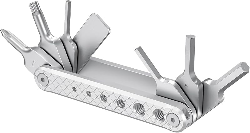SMALLRIG Juego de herramientas plegables con destornilladores y llaves hexagonales, siete herramientas funcionales incluidas (plateado) - AAK2213D