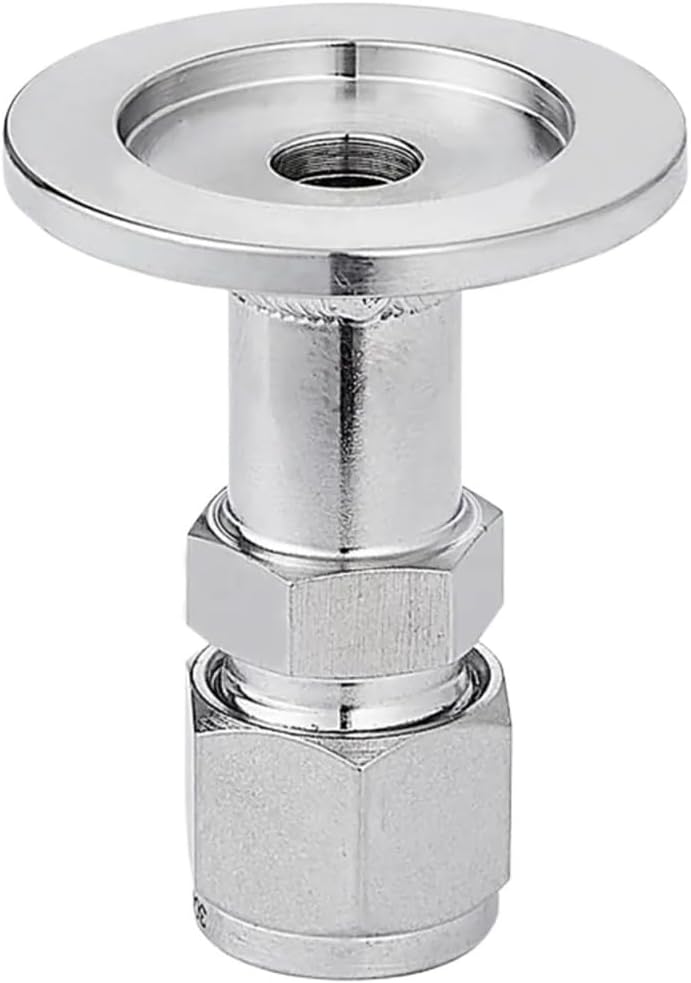 6/8/10mm Compression Union X KF-16/25/40/50 Vacuum Tri Clamp SUS304 Stainless Sanitary Pipe Fitting Beer Brewing Diary Product(KF16-Fit 9.52mm)