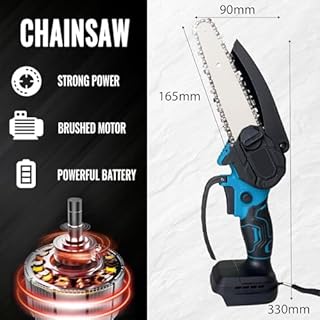 Mini Tronçonneuse a Batterie, 6 Pouces Tronçonneuse Électrique sans Fil Pour Sécateurs, élagueurs Et Coupeurs De Bois