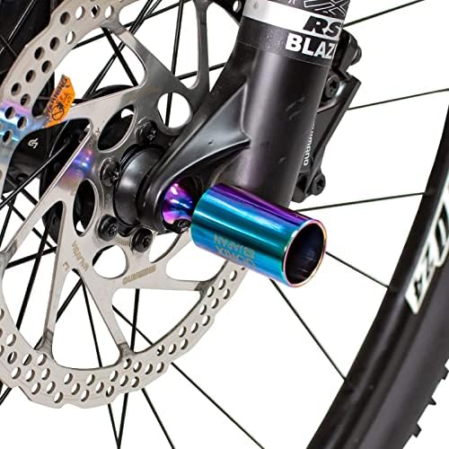 GORIX Fahrradlichthalter Adapter Ultraleichtes CNC-Schneiden (Schnellspanner durch die Achse kompatibel) Straßen-MTB-Fahrrad (GX-Holder) (Oil Slick)